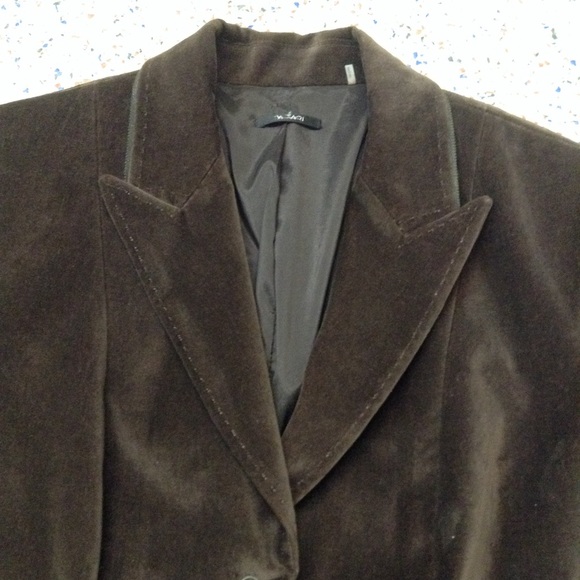 Brown velvet jacket Tahari sz 12 - Picture 3 of 5